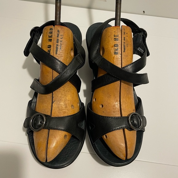 Dansko Brand Women's Julie Black Full Grain Wedge Sandal Size 40 Leather - Picture 7 of 7